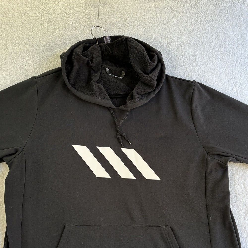 Men's adidas Basketball Hooded Sweatshirt SPT B-Ball EC6229 Black/White